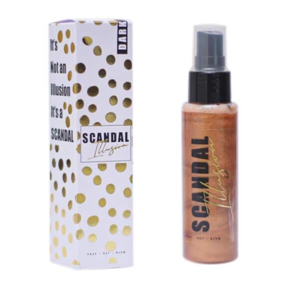 Scandal-Dark face setting spray with shine